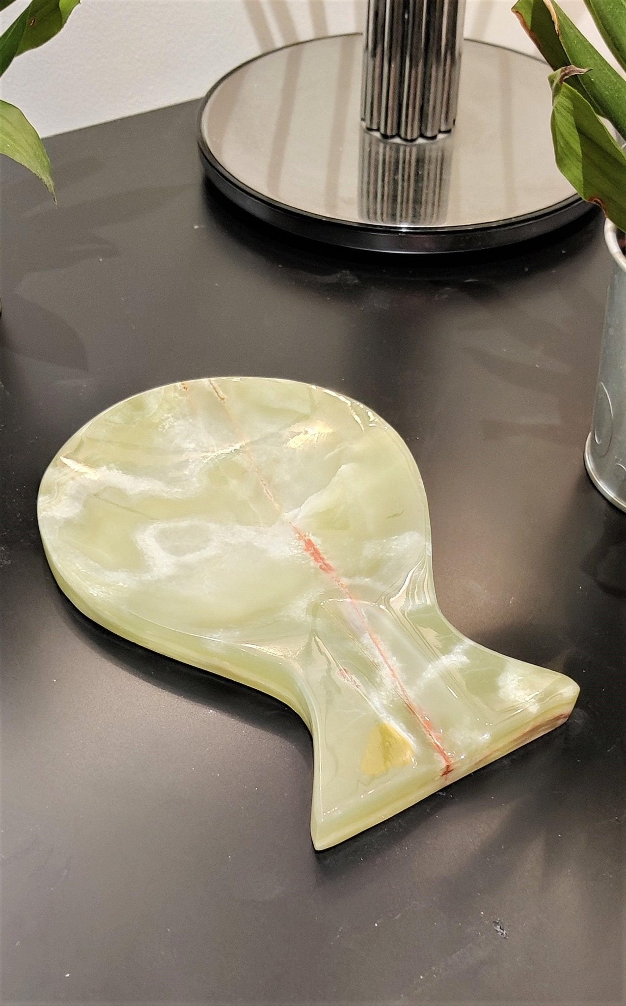Handmade Green Onyx Marble Spoon Rest: Kitchen Decor - GOFIRE OUTLET