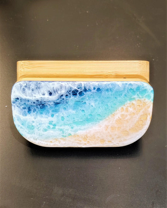 Personalized Ocean Resin Art Bamboo Pill Box | Bamboo Pill Box, Small Pill Box, Gift for Mum, Gift for Dad - GOFIRE OUTLET