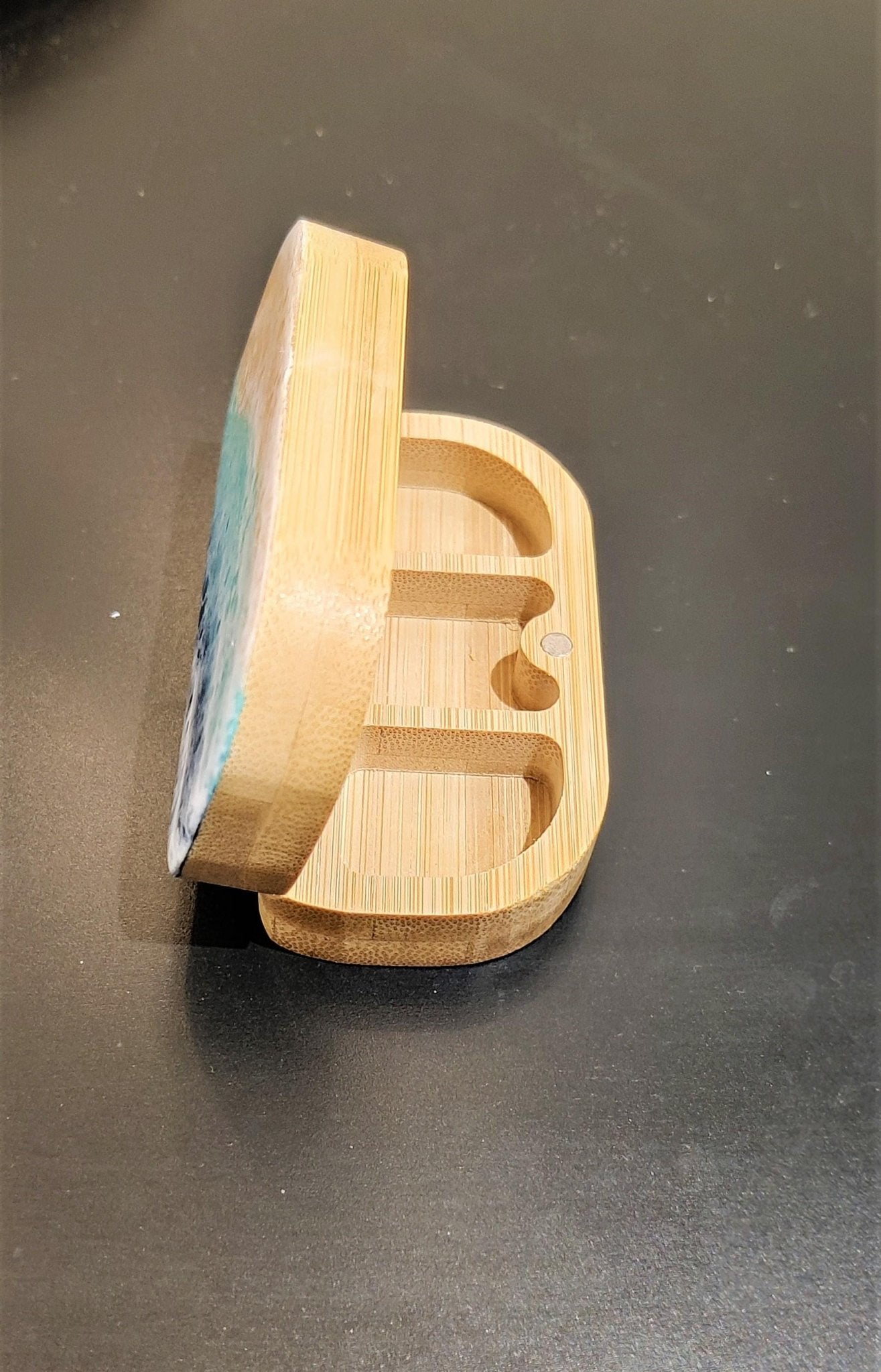 Personalized Ocean Resin Art Bamboo Pill Box | Bamboo Pill Box, Small Pill Box, Gift for Mum, Gift for Dad - GOFIRE OUTLET